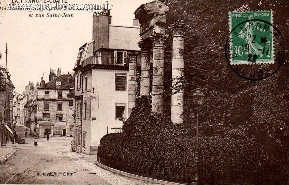 LA FRANCHE-COMTÉ - 114. Besançon - Square Archéologique et rue Saint-Jean